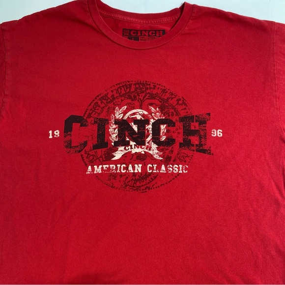 CINCH American Classic Red Graphic Tee Western Vintage Size Large - Picture 2 of 7
